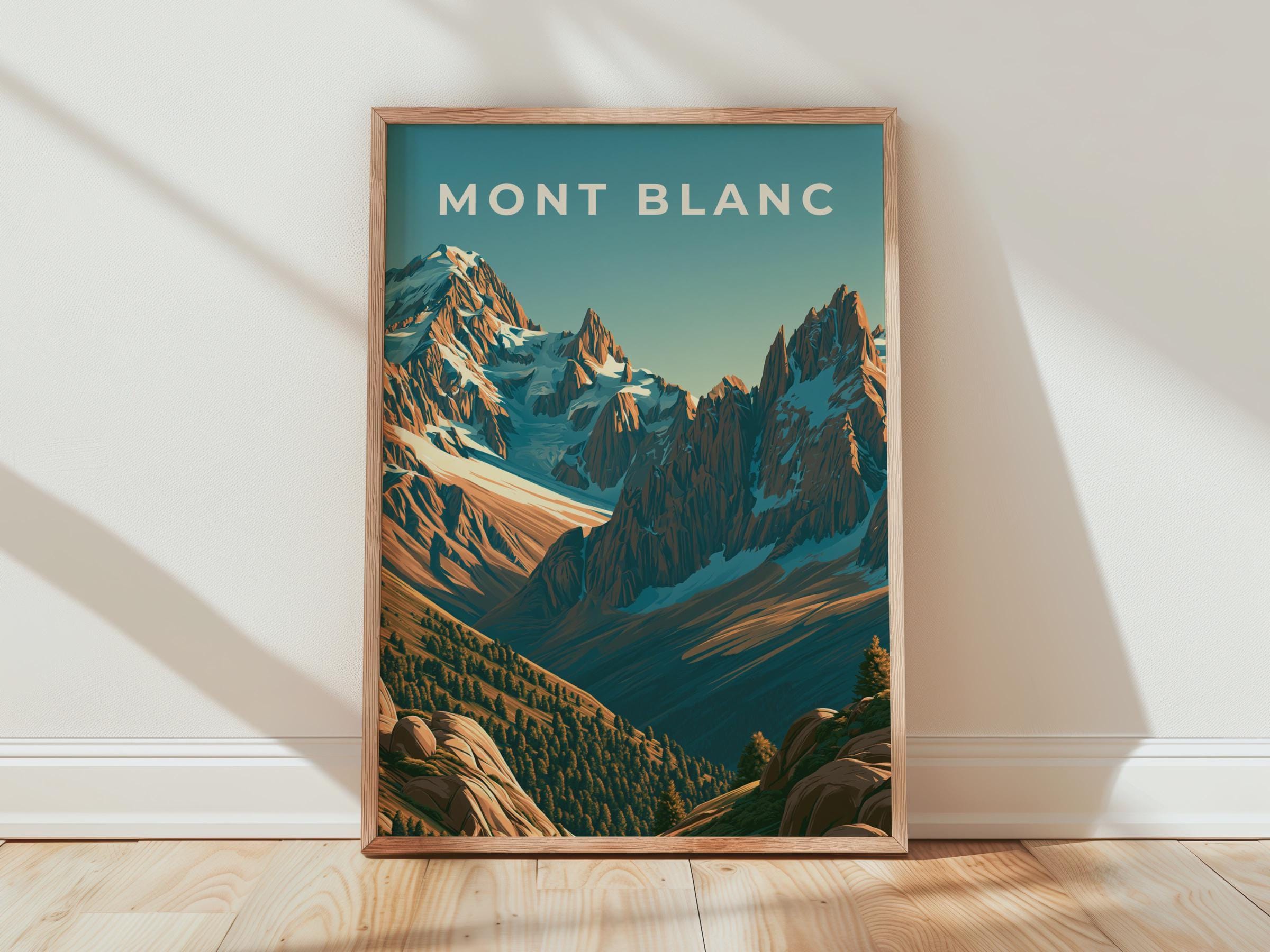 Mont Blanc Landscape Art Poster - Travel Wall Art