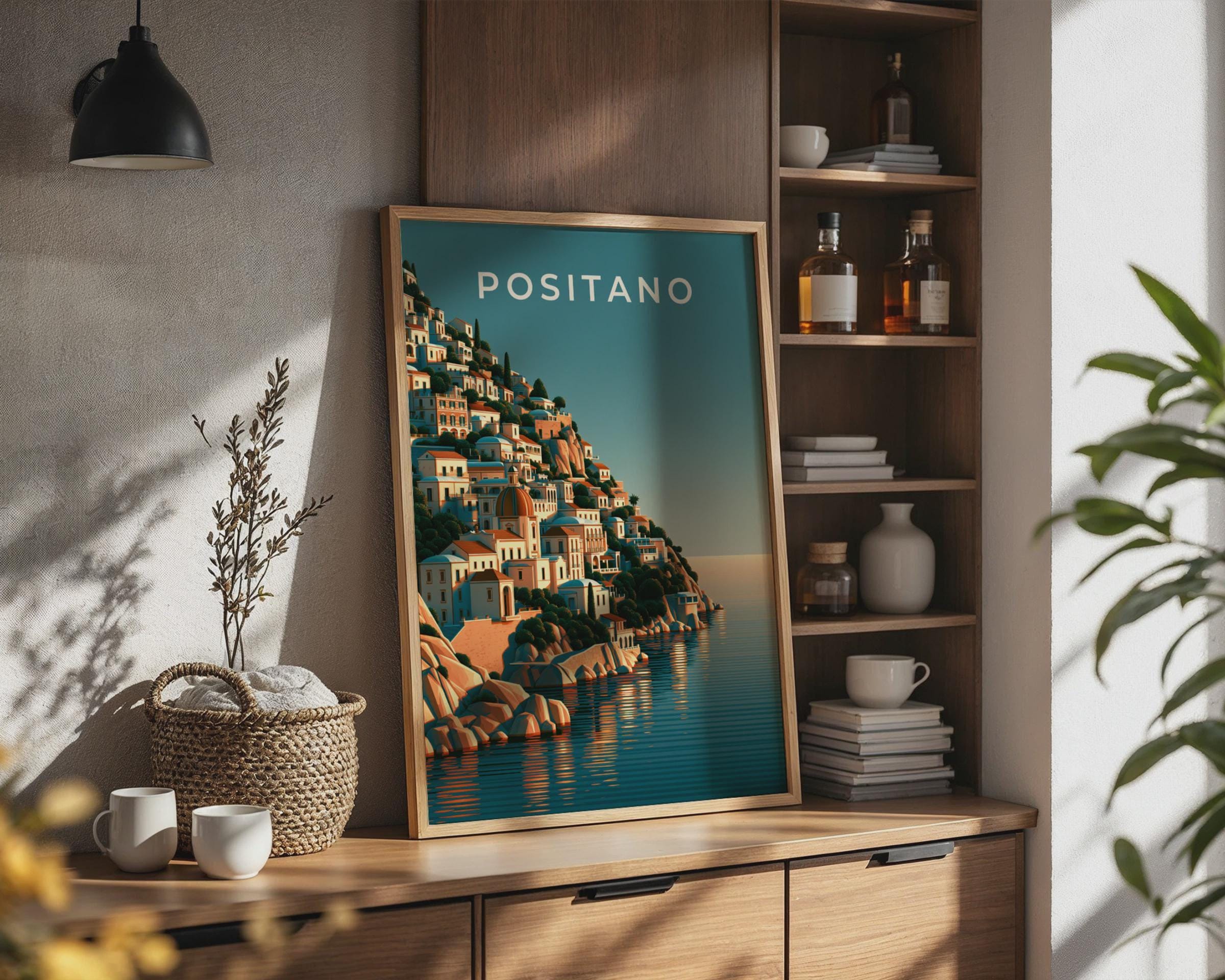 Positano Coastal Art Print - Travel Wall Art