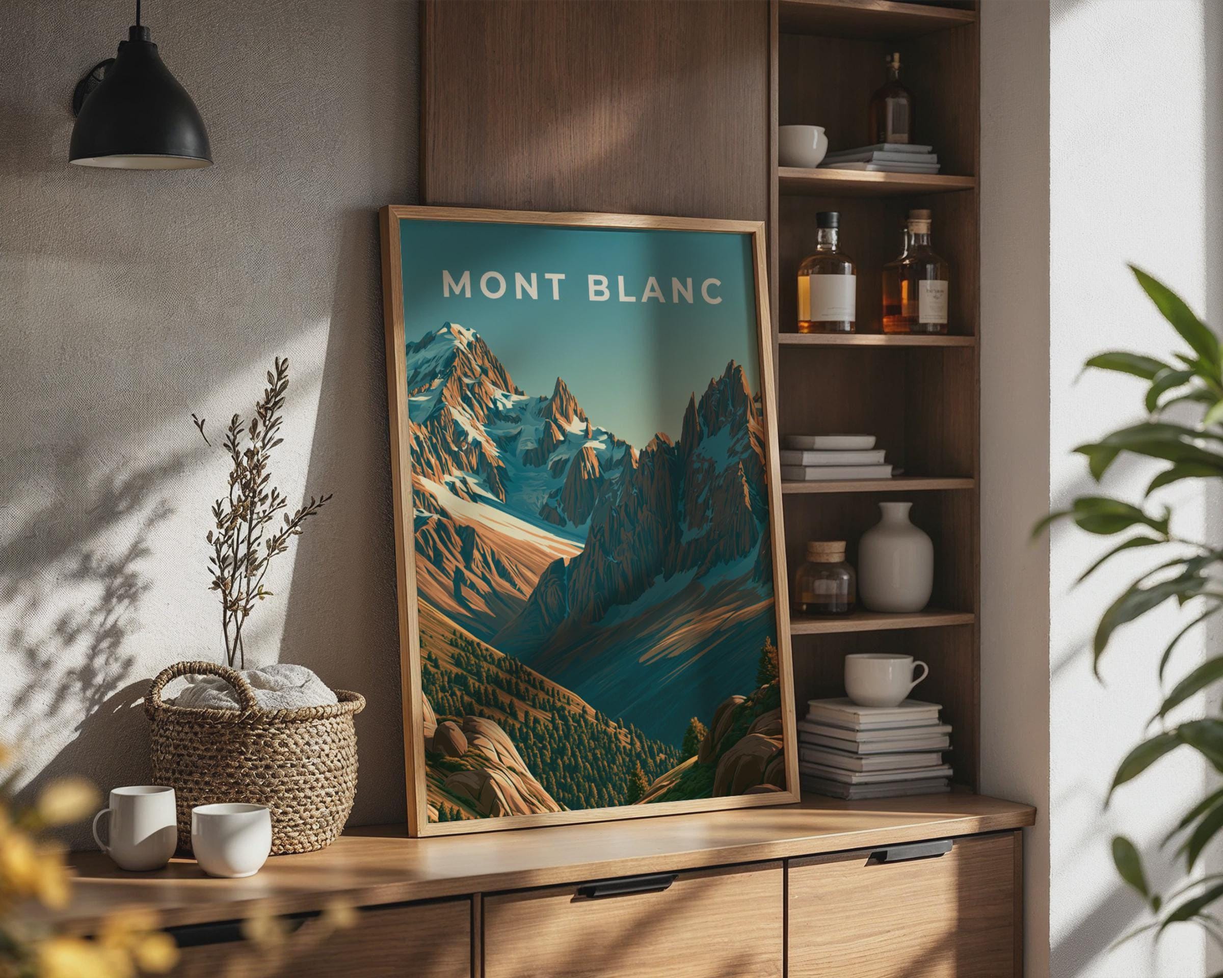 Mont Blanc Landscape Art Poster - Travel Wall Art