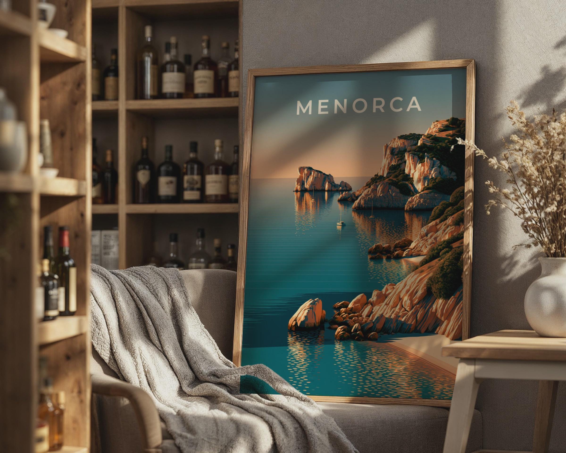 Menorca Coastal Scene Art Print - Travel Wall Art