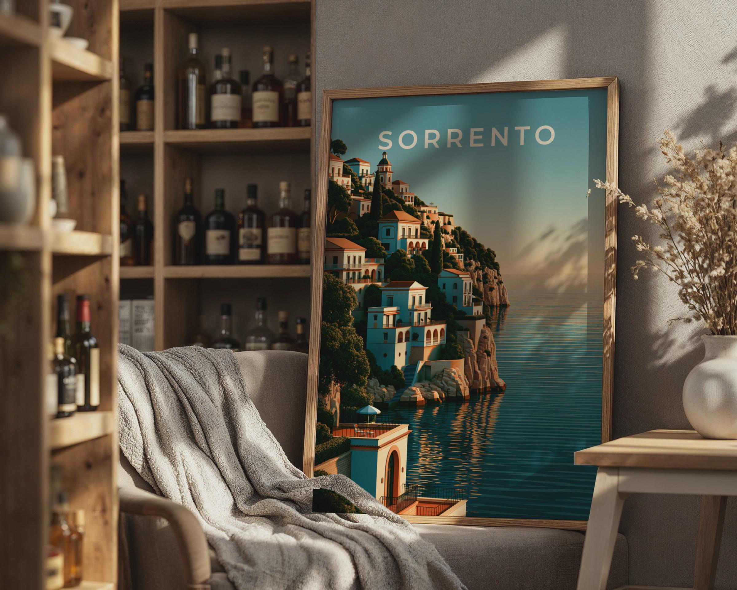 Sorrento Italian Coastal Print Wall Art - Travel Wall Art