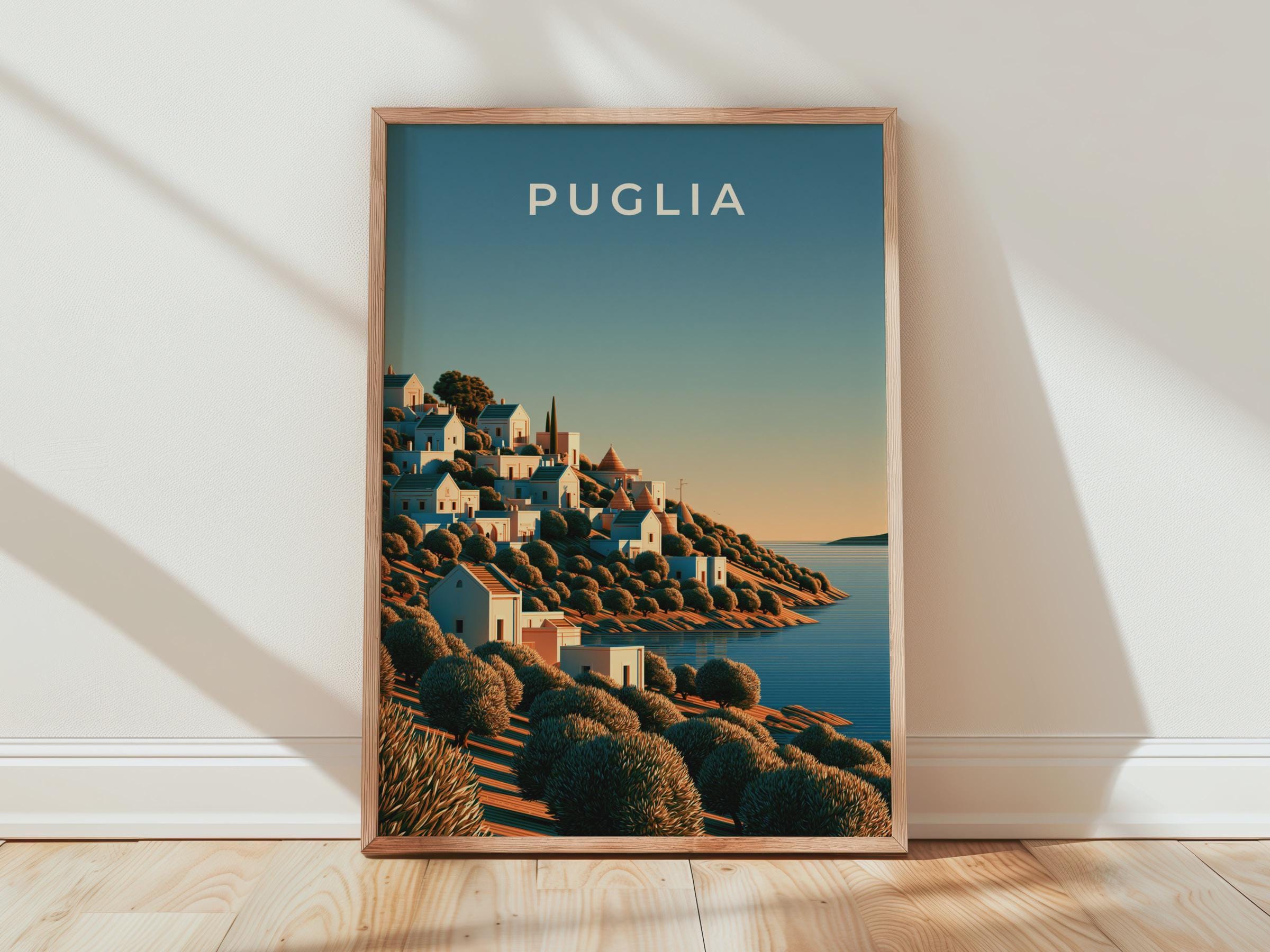 Puglia Coastal Landscape Art Print - Travel Wall Art