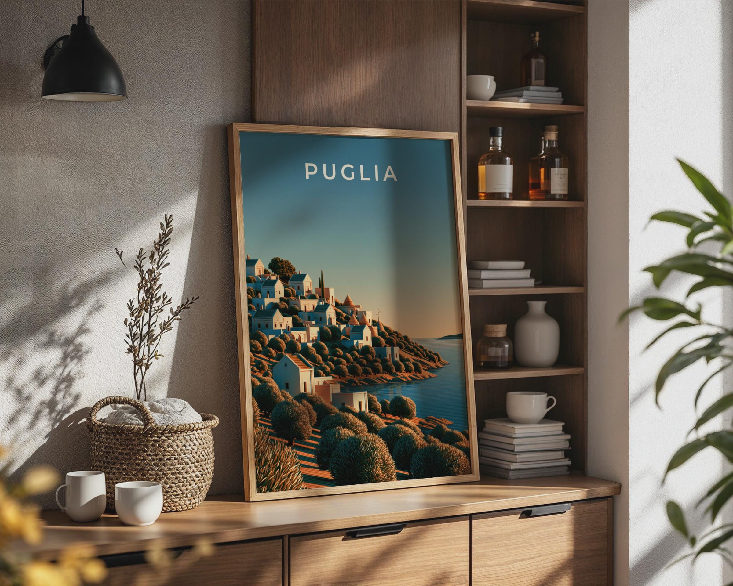 Puglia Coastal Landscape Art Print - Travel Wall Art