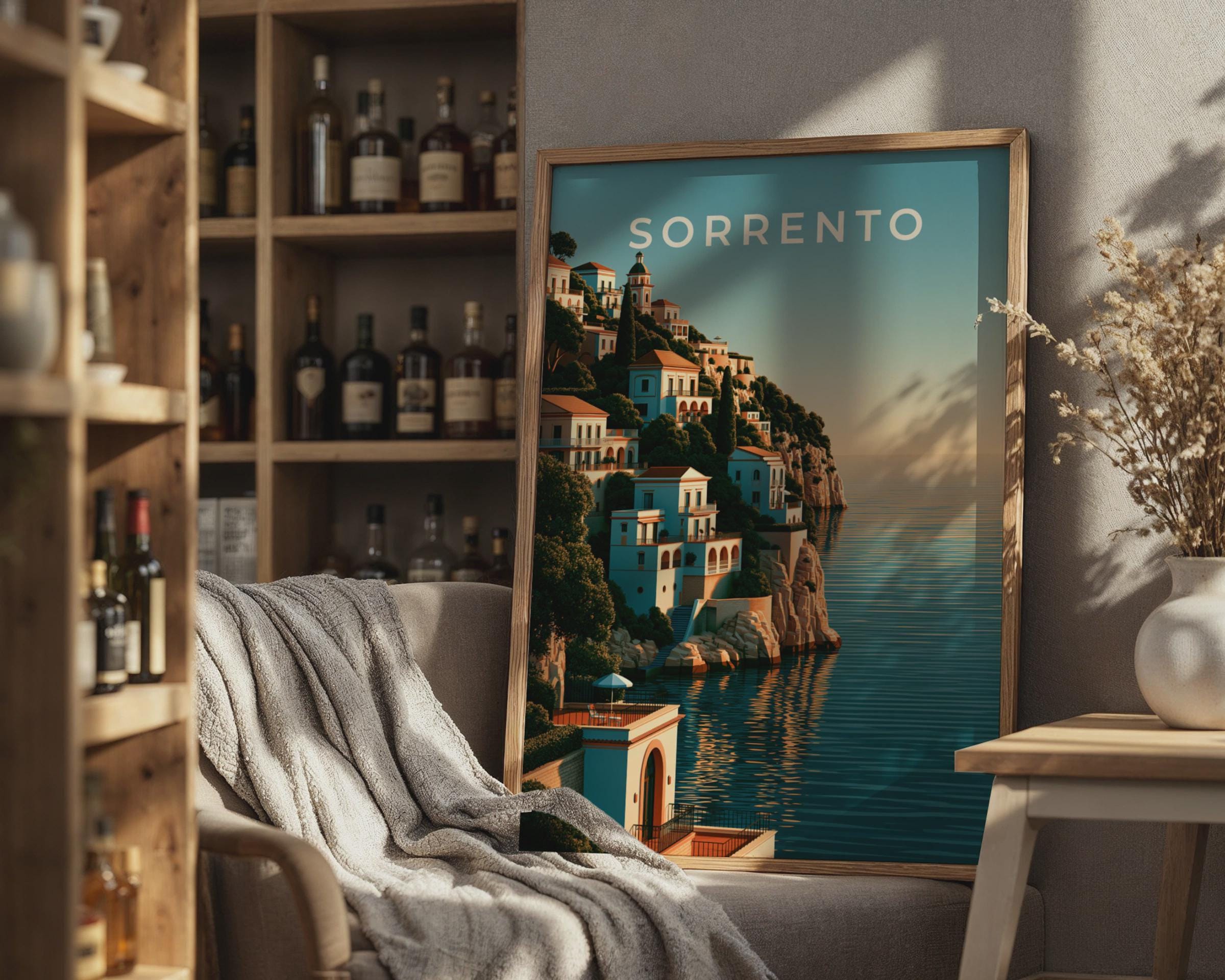 Sorrento Italy Print, Amalfi Coast Wall Art, Italian Coastal Poster, Mediterranean Decor - Travel Wall Art