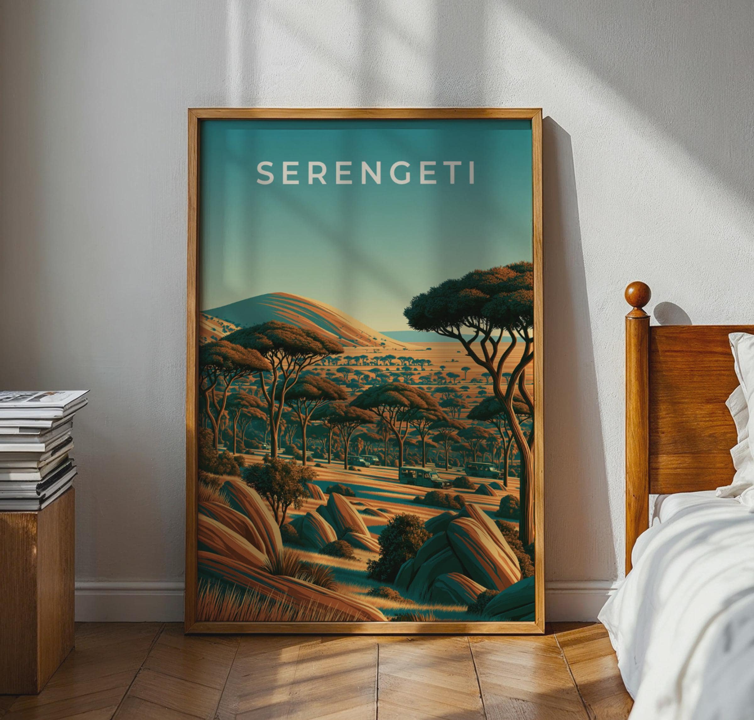 Serengeti Print, Africa Safari Wall Art, Savanna Landscape Poster - Travel Wall Art
