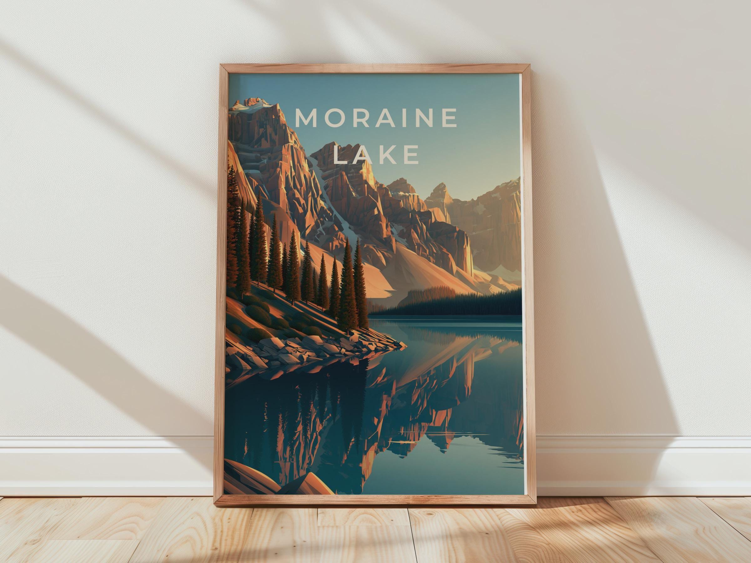 Moraine Lake Print, Banff Canada Mountain Wall Art, Rocky Mountain Poster - Travel Wall Art