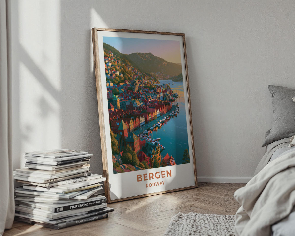 Bergen Norway Travel Poster