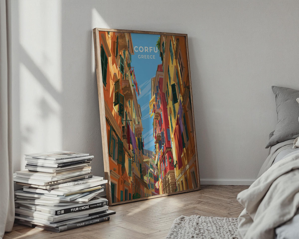 Corfu Greece Travel Poster