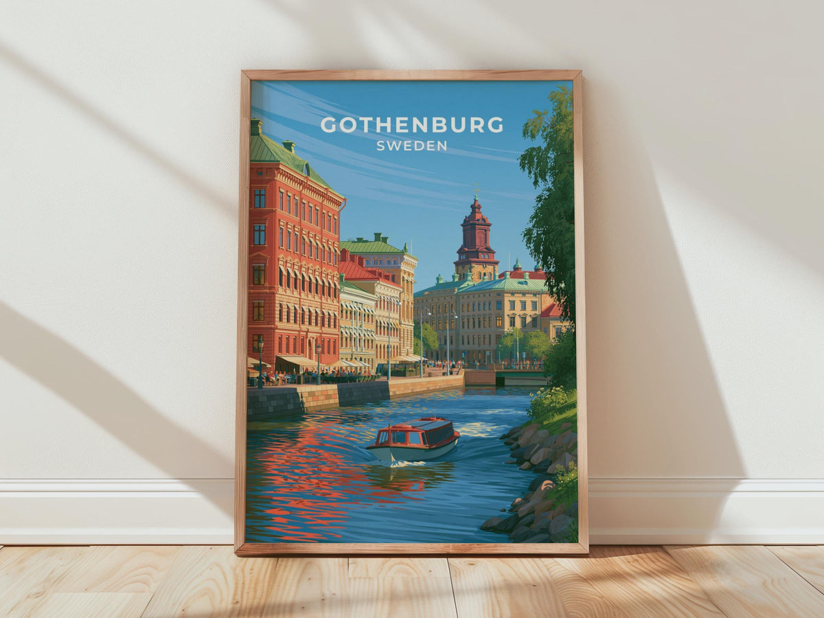 Gothenburg Sweden Travel Poster