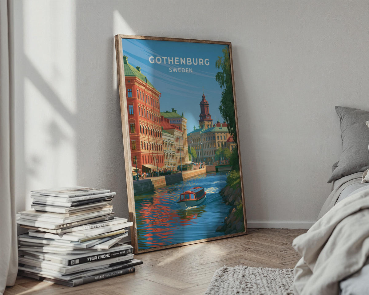 Gothenburg Sweden Travel Poster
