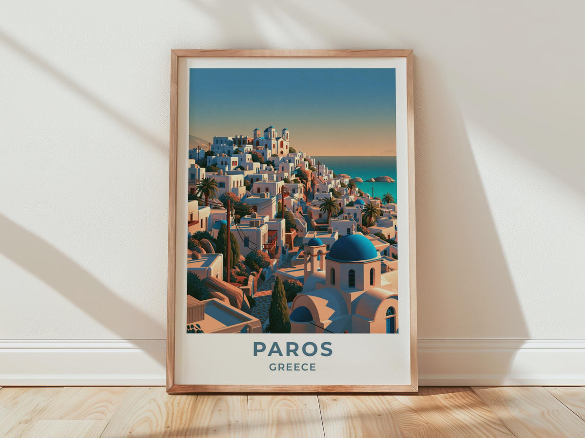 Paros Greece Travel Poster