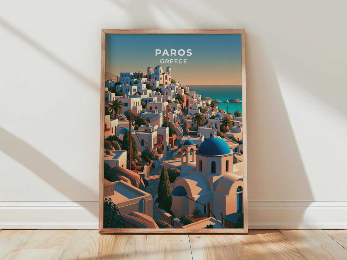Paros Greece Travel Poster