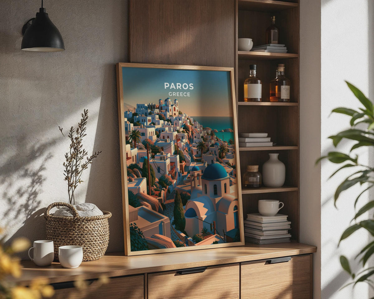 Paros Greece Travel Poster