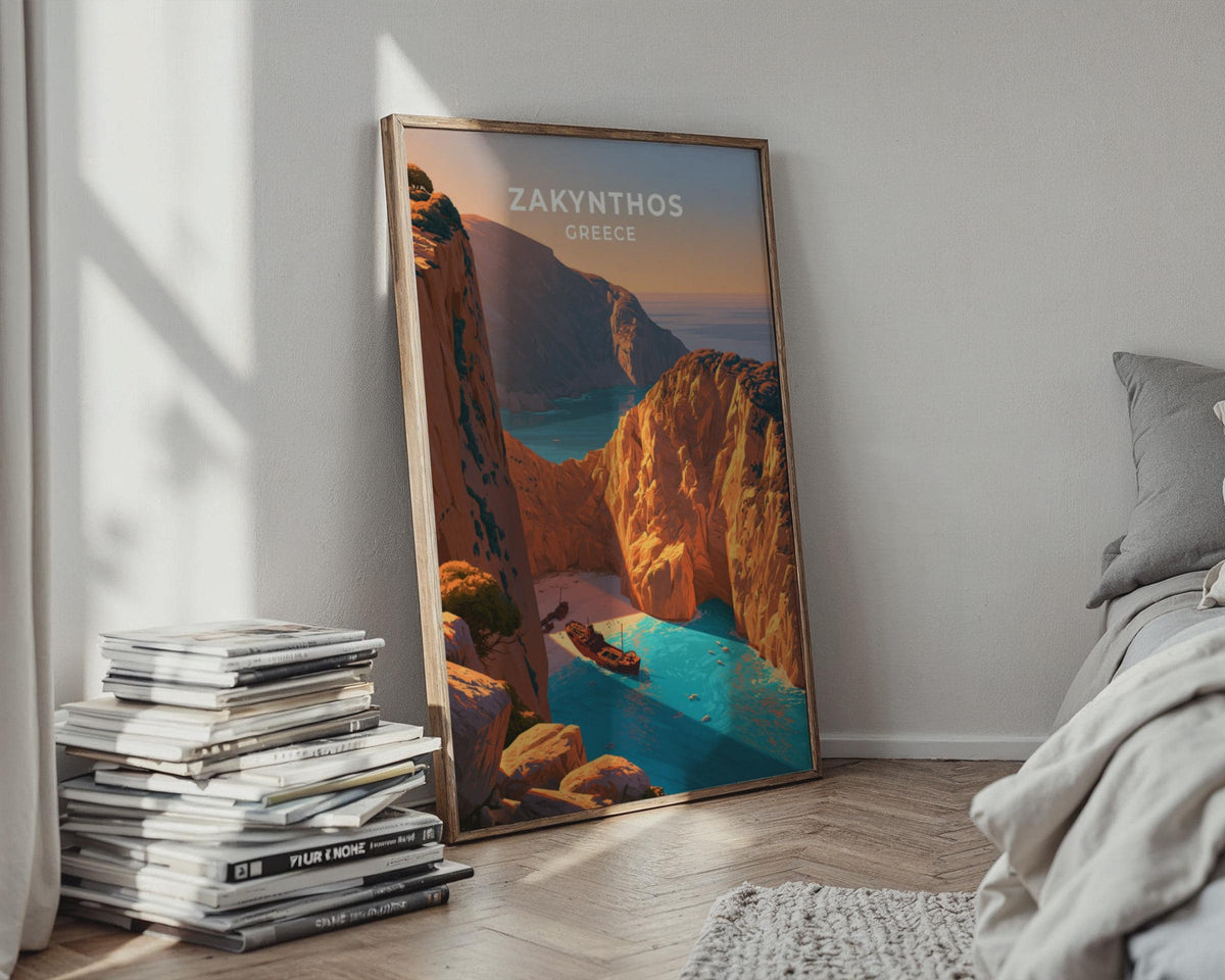 Zakynthos Greece Travel Poster