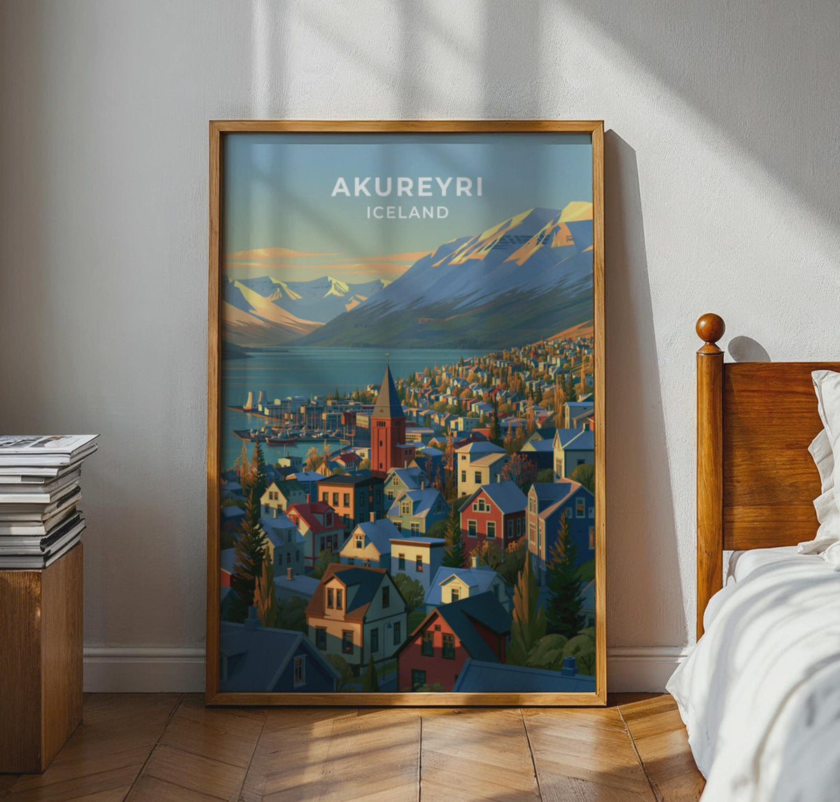 Akureyri Iceland Travel Poster