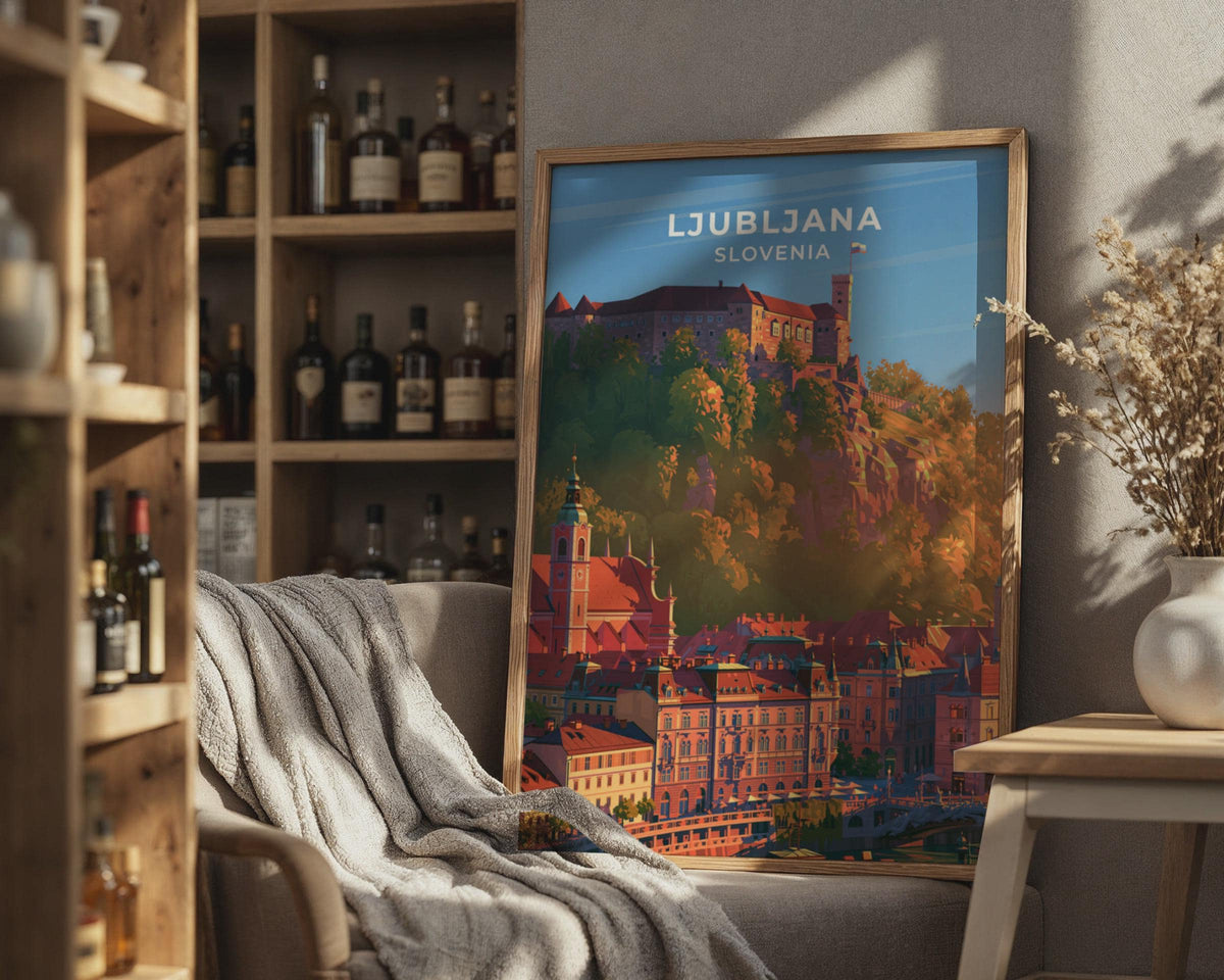 Ljubljana Slovenia Travel Poster