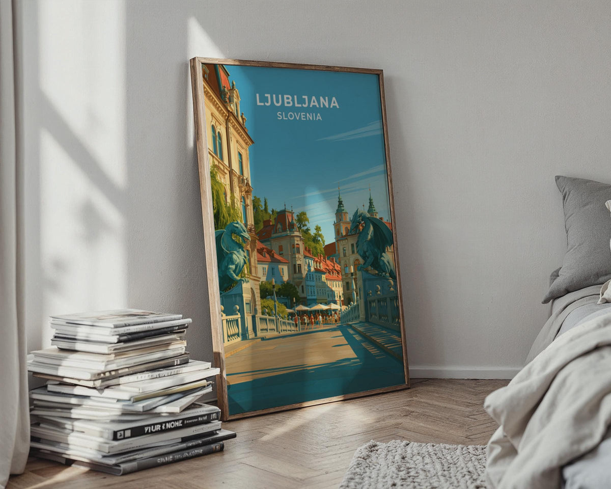 Ljubljana Slovenia Travel Poster