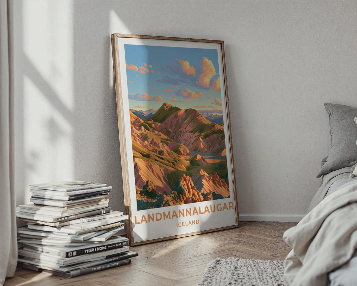 Landmannalaugar Iceland Travel Poster
