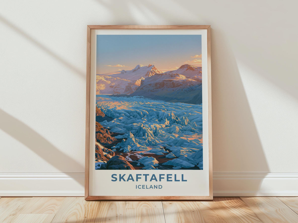 Skaftafell Iceland Travel Poster