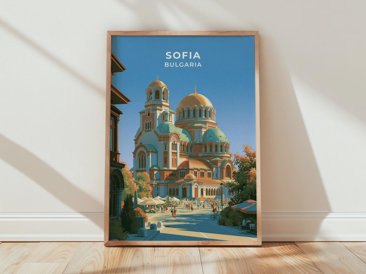 Sofia Bulgaria Travel Poster