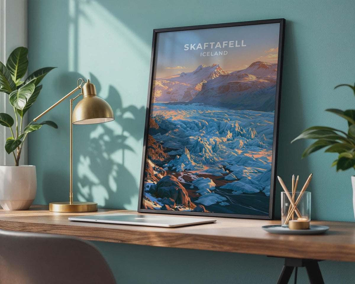 Skaftafell Iceland Travel Poster