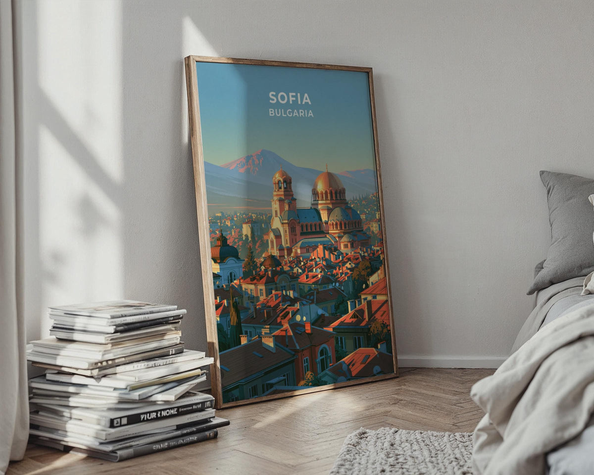Sofia Bulgaria Travel Poster