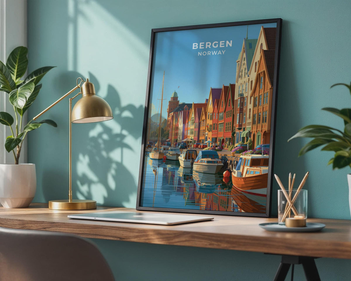 Bergen Norway Travel Poster