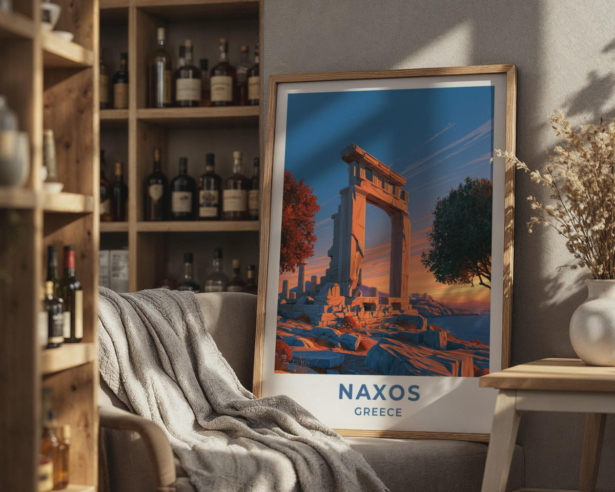 Naxos Greece Travel Poster