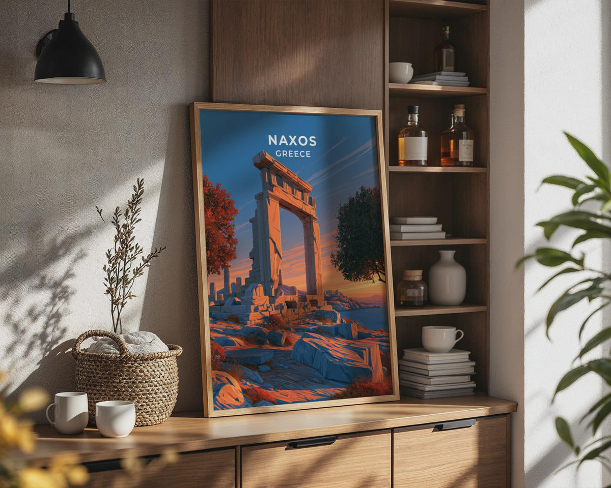 Naxos Greece Travel Poster