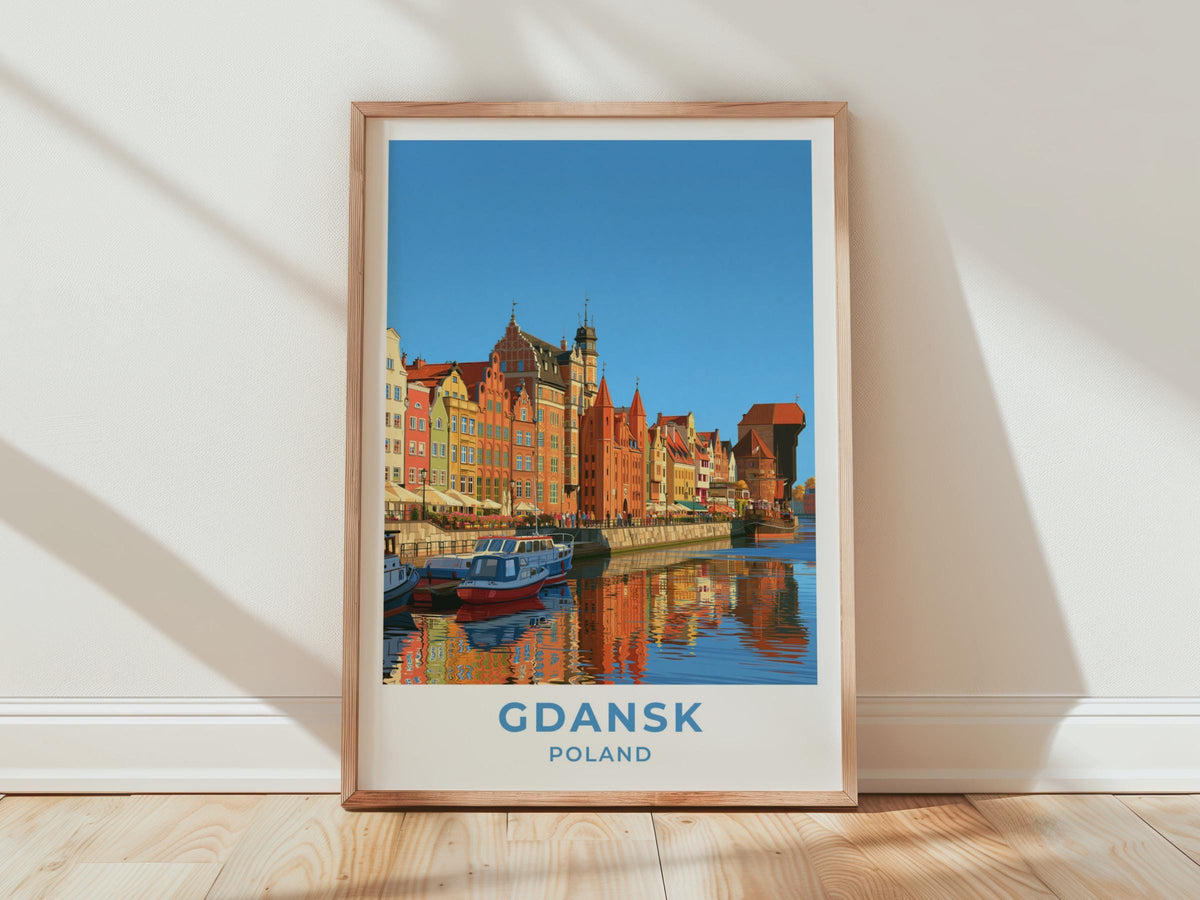 Gdansk Poland Travel Poster