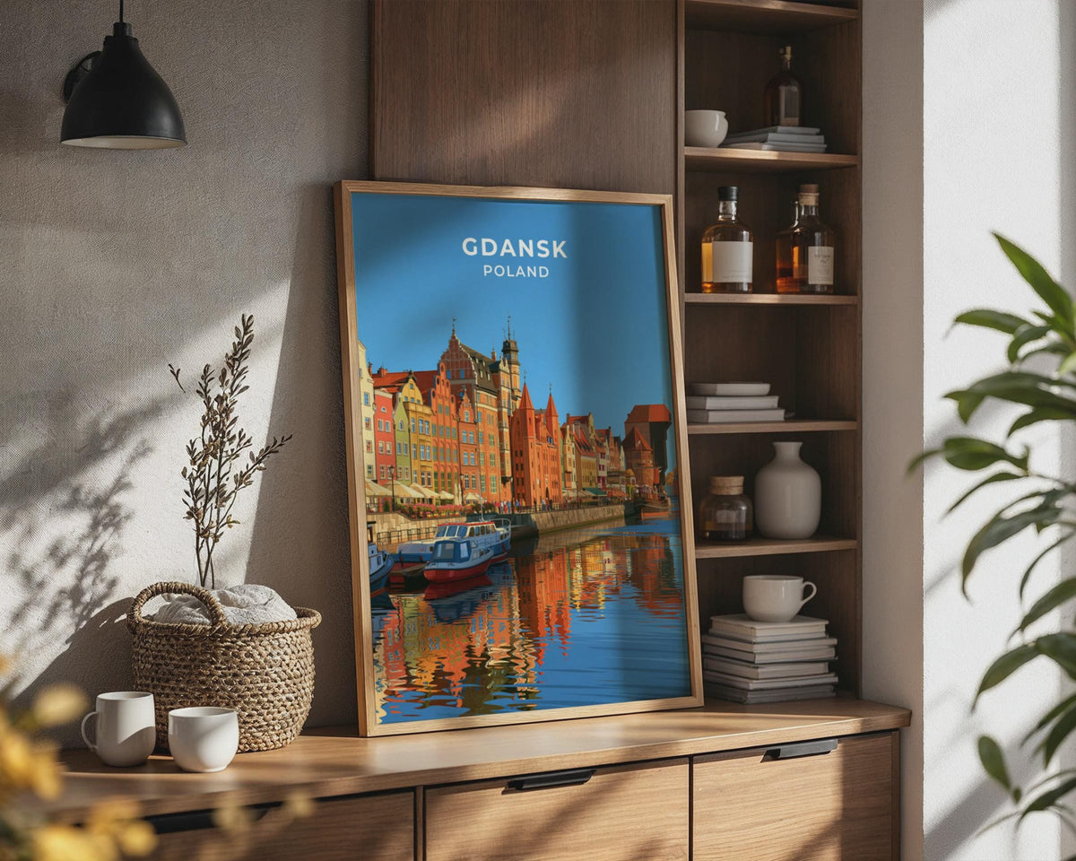 Gdansk Poland Travel Poster