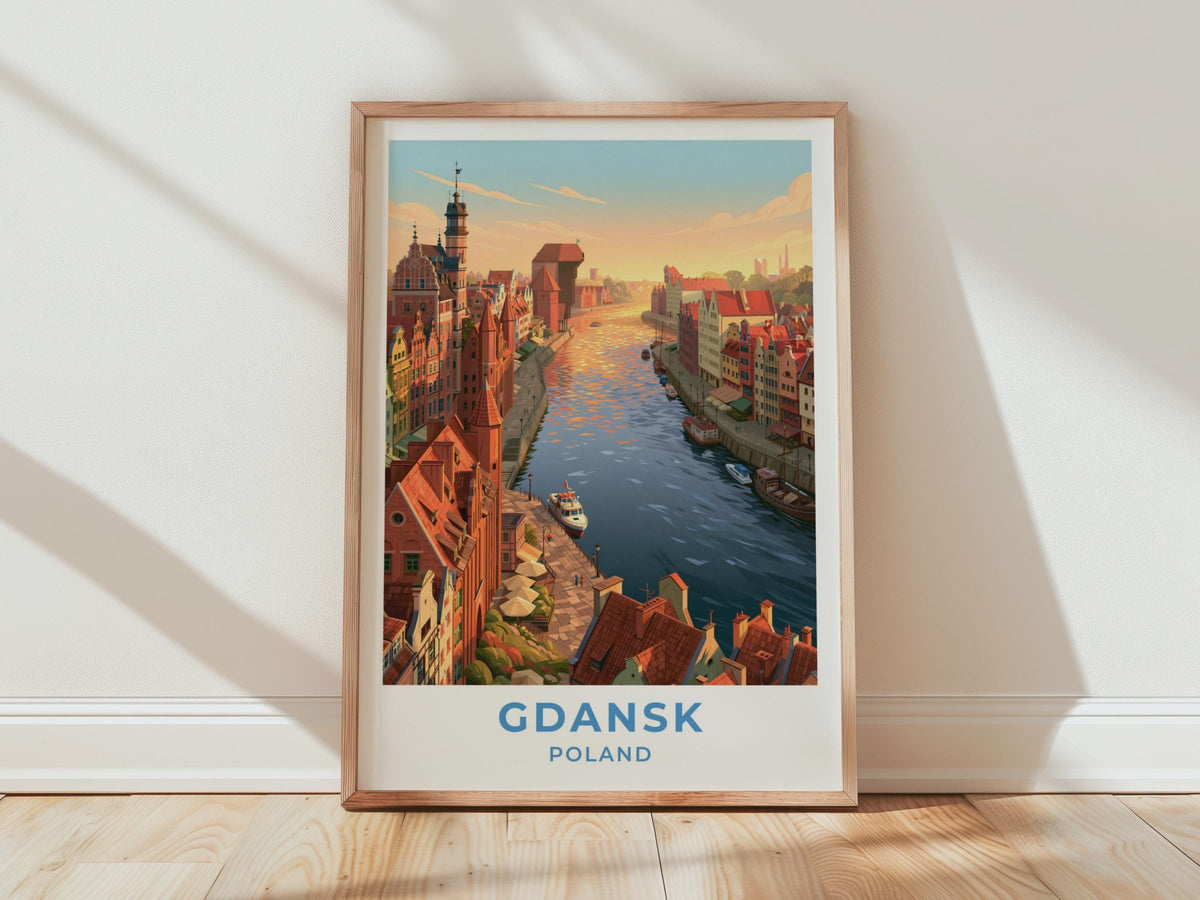 Gdansk Poland Travel Poster