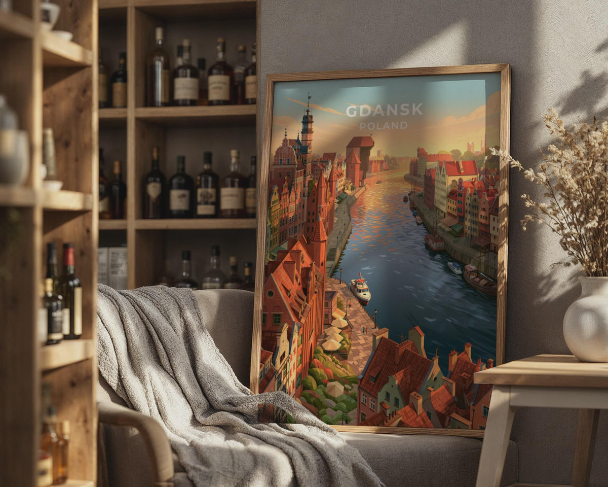 Gdansk Poland Travel Poster