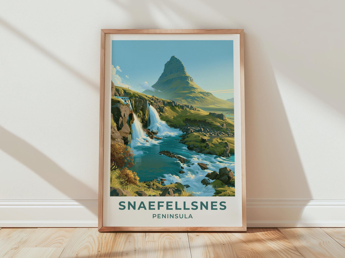 Snaefellsnes Peninsula Iceland Travel Poster