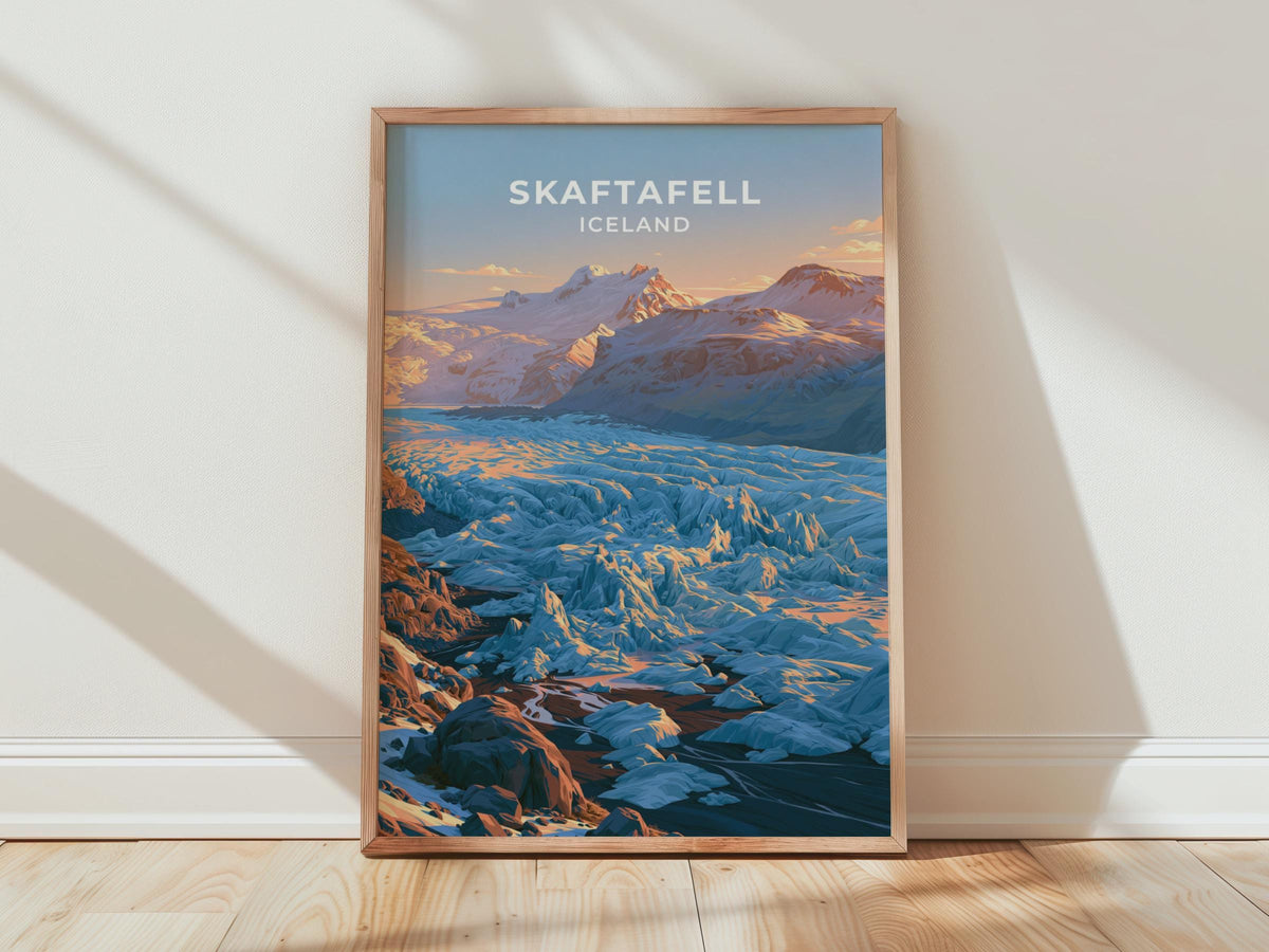 Skaftafell Iceland Travel Poster