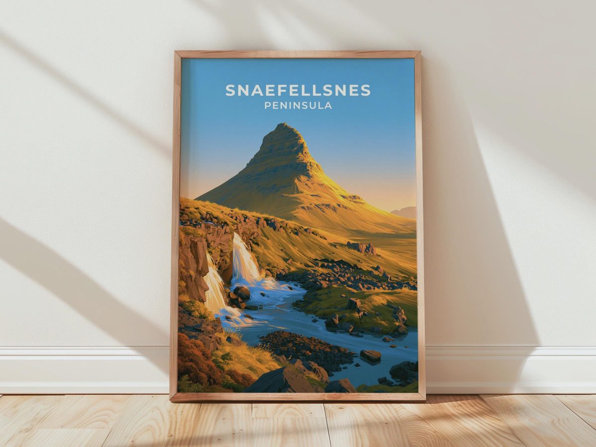 Snaefellsnes Peninsula Iceland Travel Poster