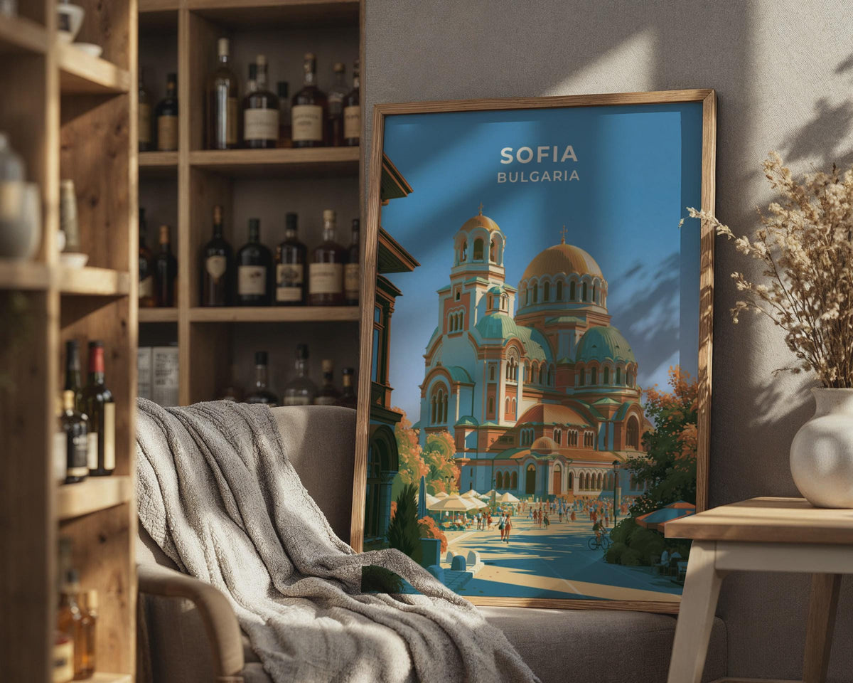 Sofia Bulgaria Travel Poster