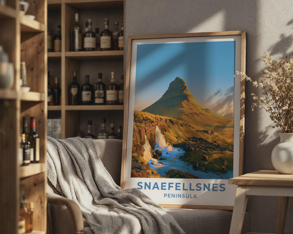 Snaefellsnes Peninsula Iceland Travel Poster
