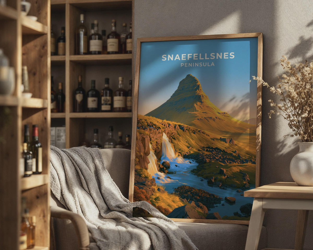 Snaefellsnes Peninsula Iceland Travel Poster
