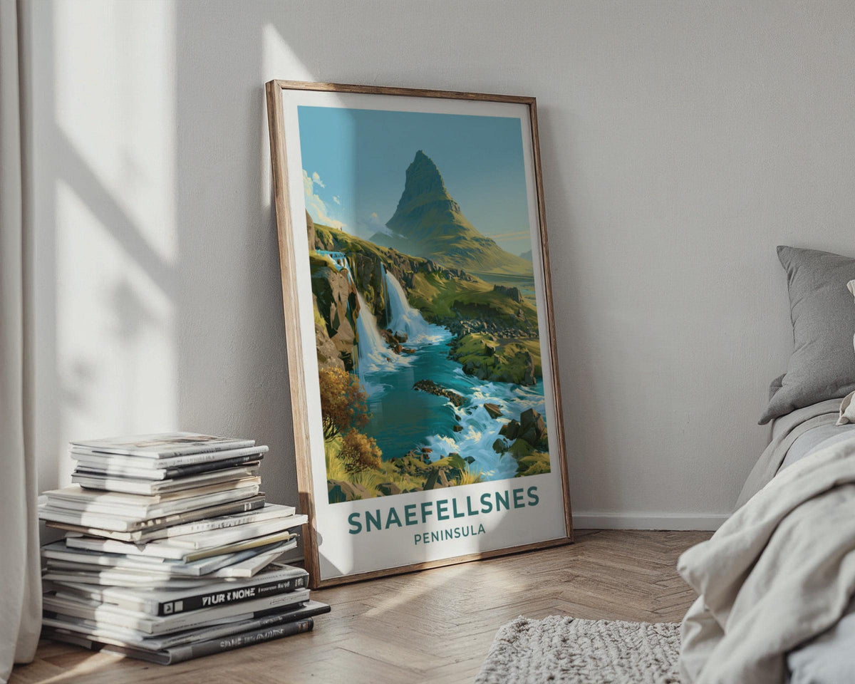 Snaefellsnes Peninsula Iceland Travel Poster