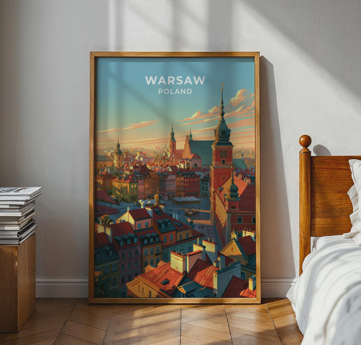 Warsaw Poland Travel Poster