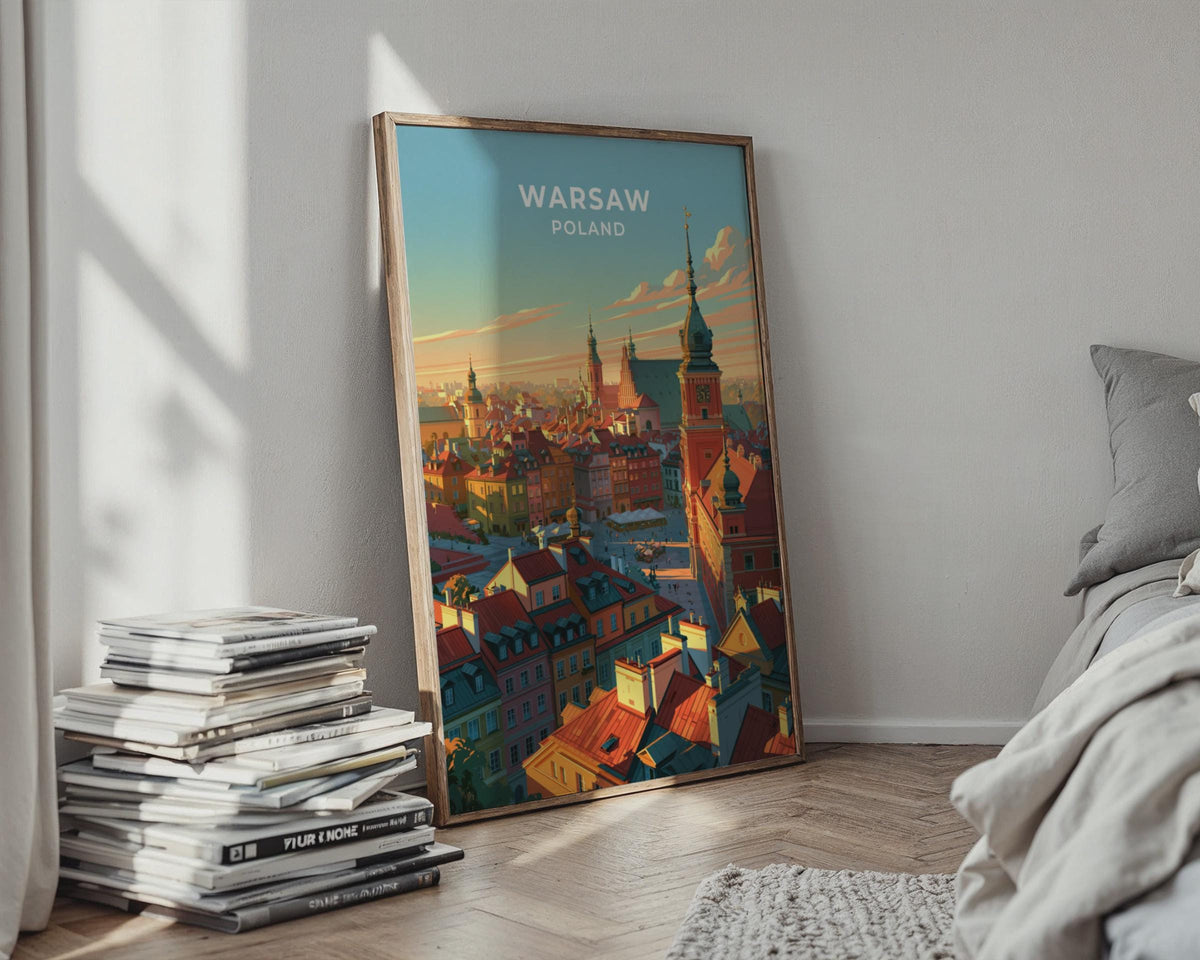 Warsaw Poland Travel Poster