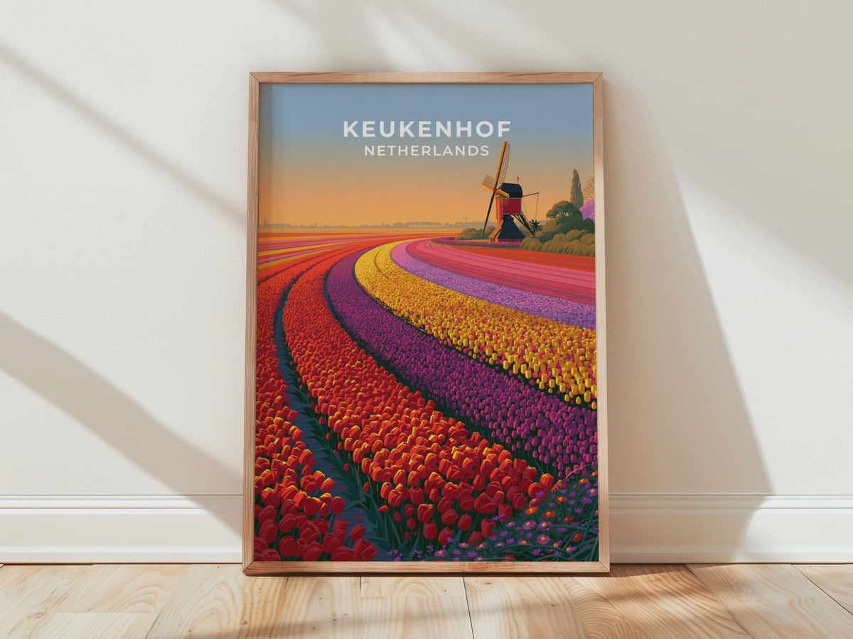 Keukenhof Netherlands Travel Poster - WanderWall
