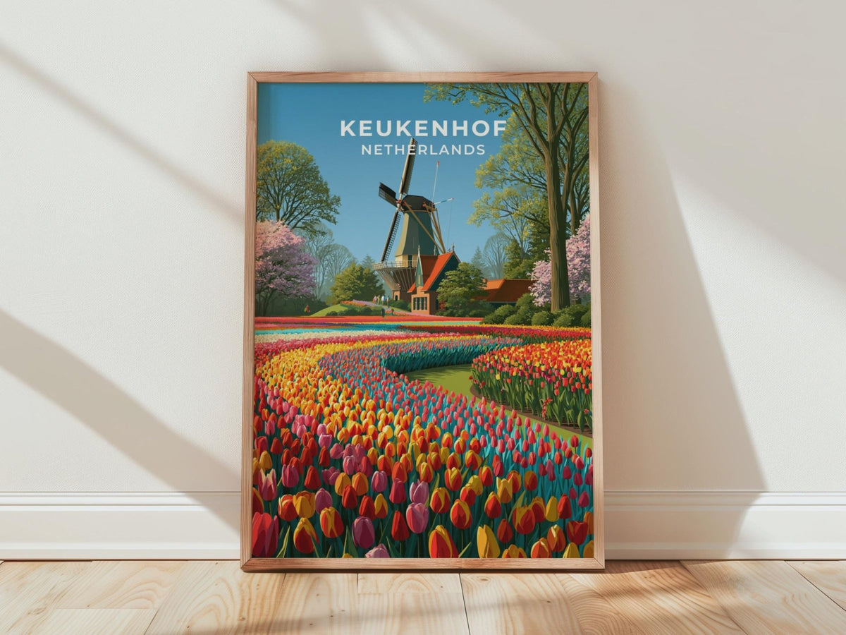 Keukenhof Netherlands Travel Poster - WanderWall