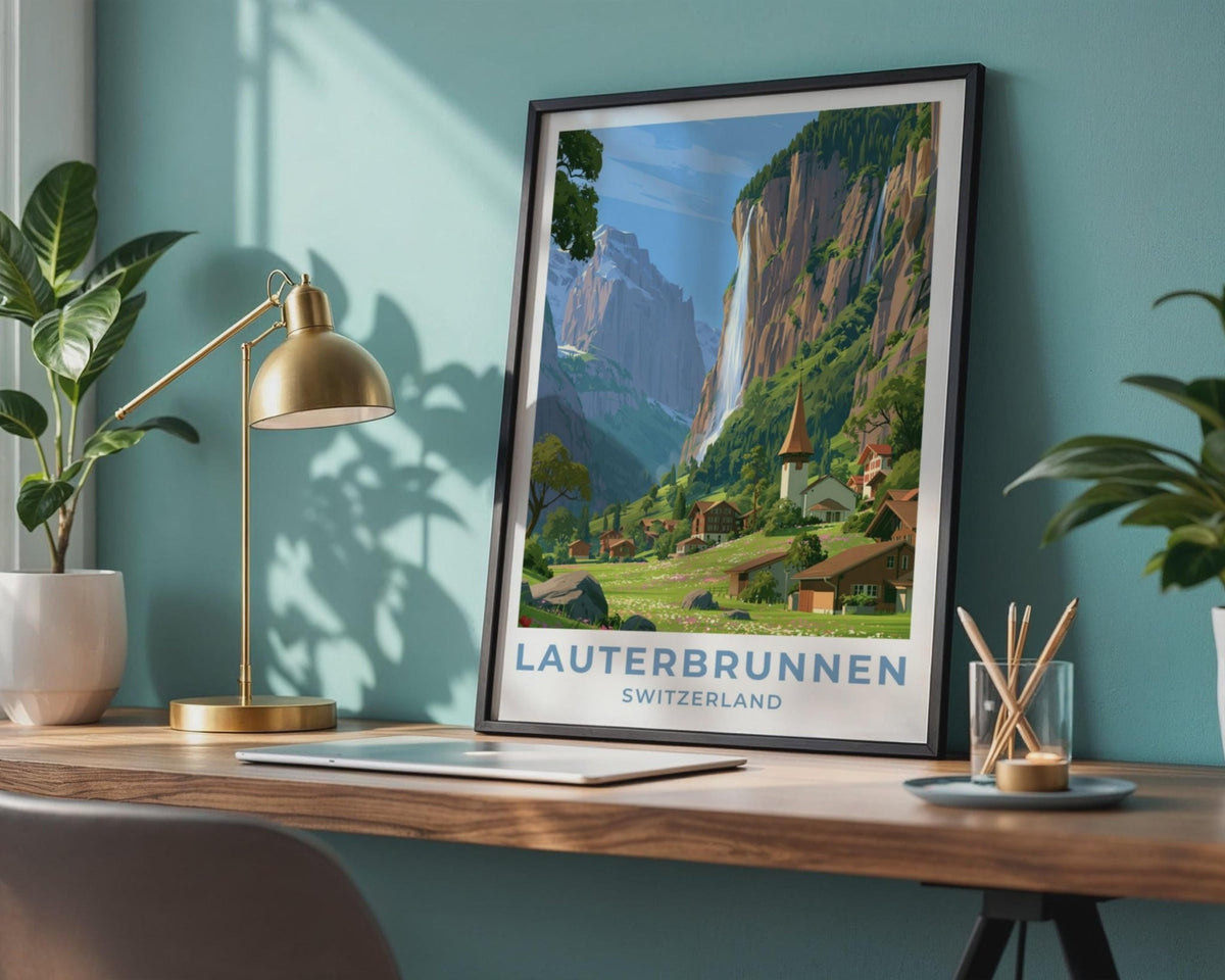 Lauterbrunnen Switzerland Travel Poster - WanderWall