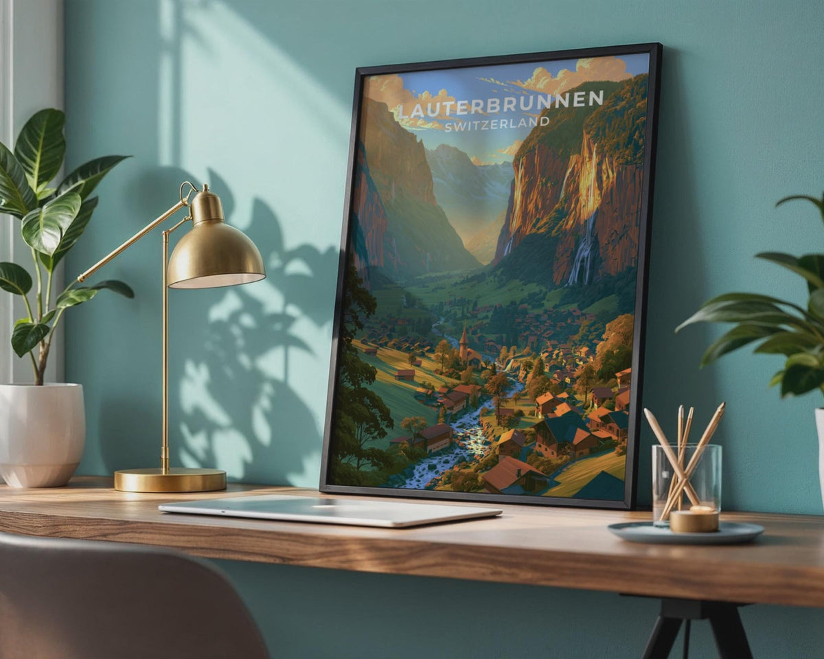 Lauterbrunnen Switzerland Travel Poster - WanderWall