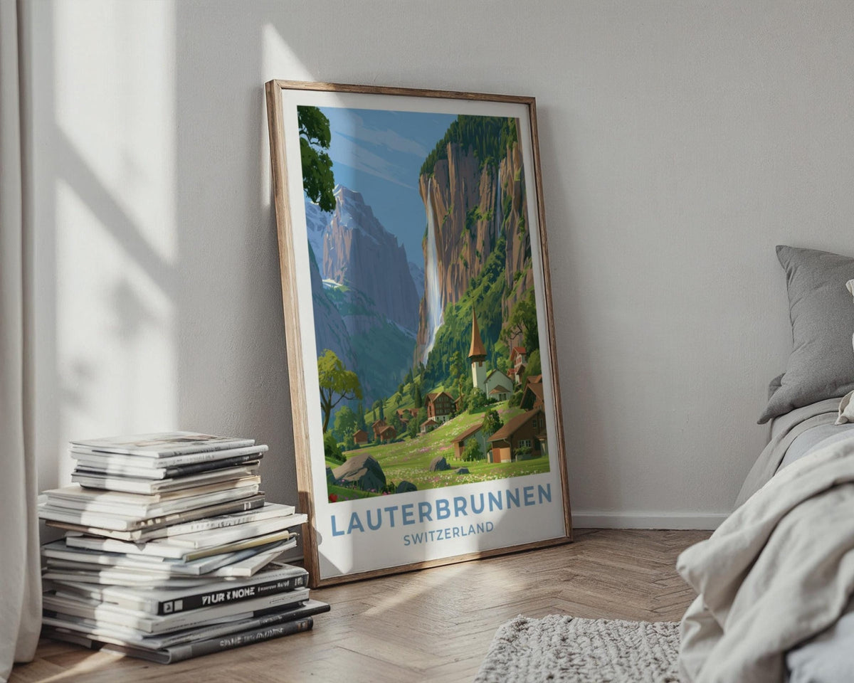 Lauterbrunnen Switzerland Travel Poster - WanderWall