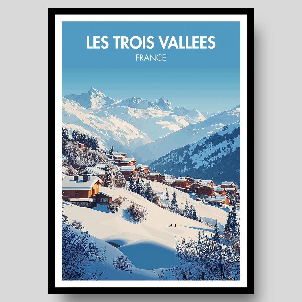 Les Trois Vallees Poster - WanderWall