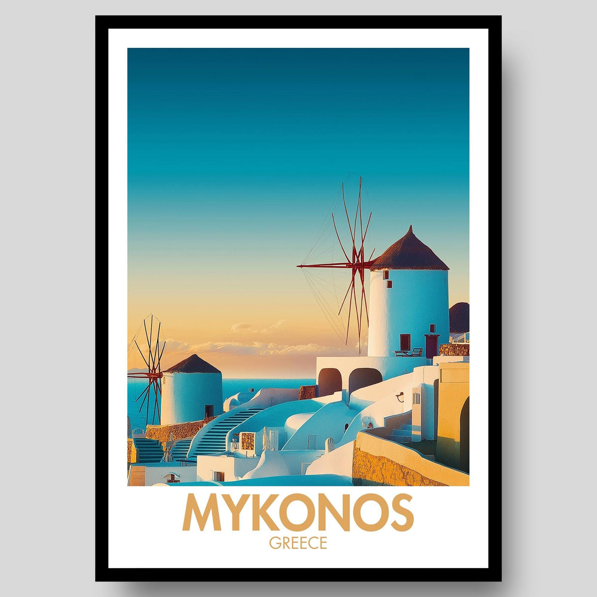 Mykonos Poster - WanderWall