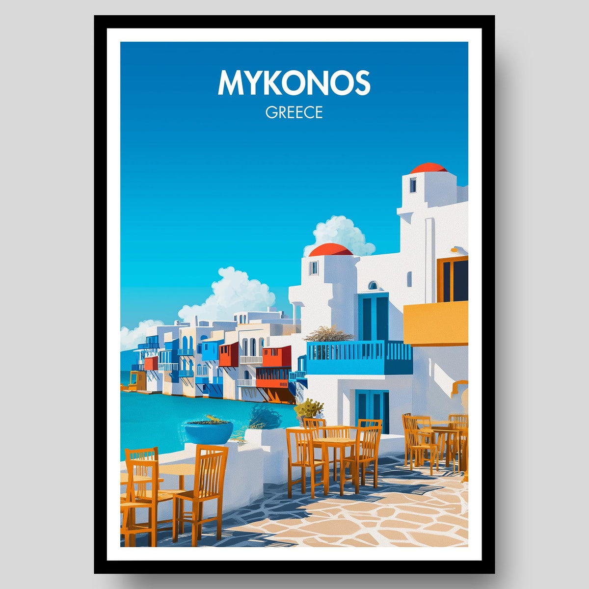 Mykonos Poster - WanderWall